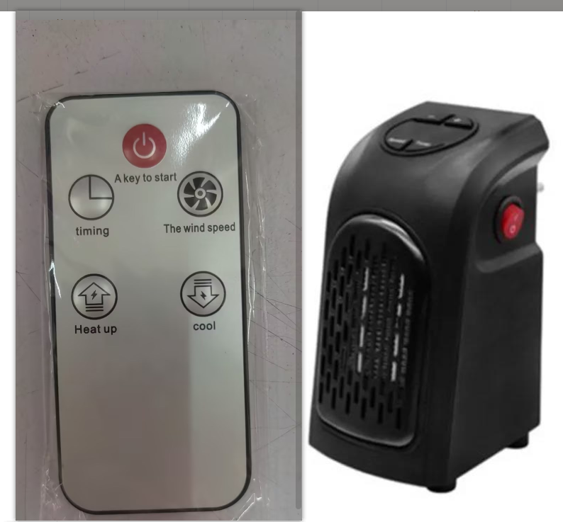 Calefactor eléctrico portátil y control remoto LH ELECTRONIC